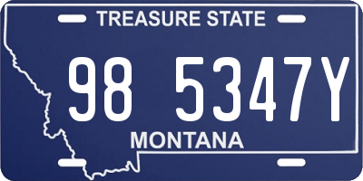 MT license plate 985347Y