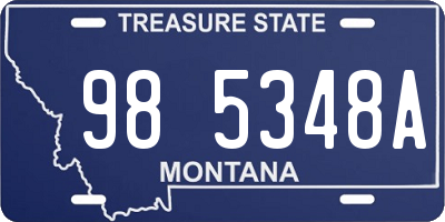 MT license plate 985348A