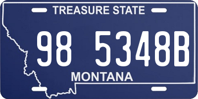 MT license plate 985348B