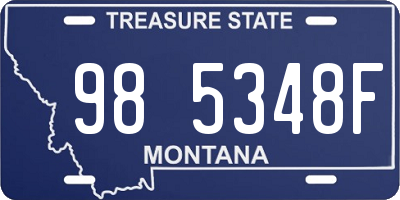 MT license plate 985348F