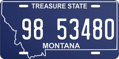 MT license plate 985348O