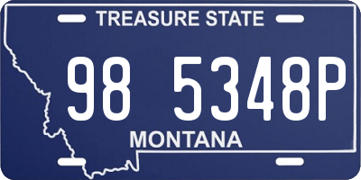 MT license plate 985348P