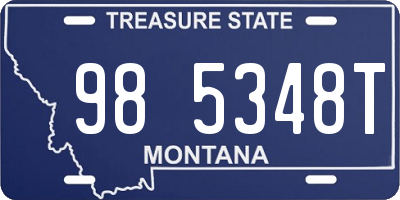 MT license plate 985348T