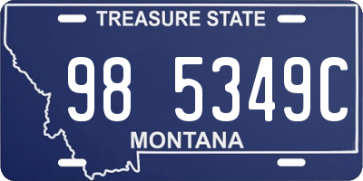MT license plate 985349C