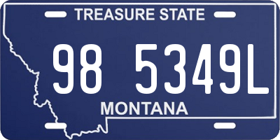 MT license plate 985349L