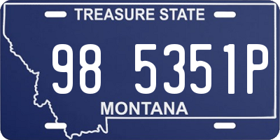 MT license plate 985351P