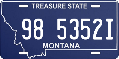 MT license plate 985352I