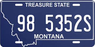 MT license plate 985352S