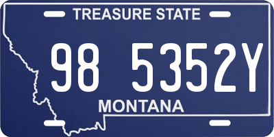 MT license plate 985352Y