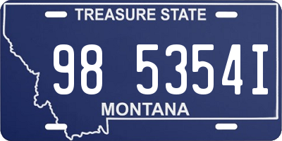 MT license plate 985354I