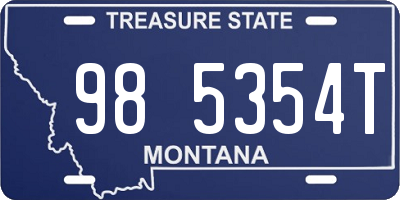 MT license plate 985354T