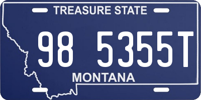 MT license plate 985355T