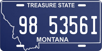 MT license plate 985356I