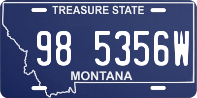 MT license plate 985356W