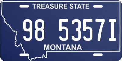 MT license plate 985357I