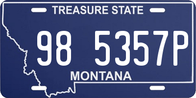MT license plate 985357P