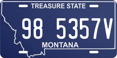 MT license plate 985357V