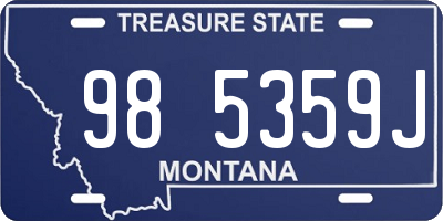 MT license plate 985359J