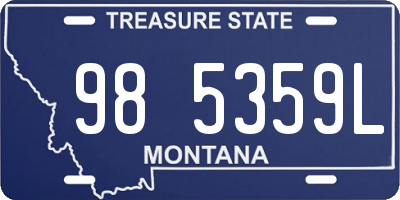 MT license plate 985359L