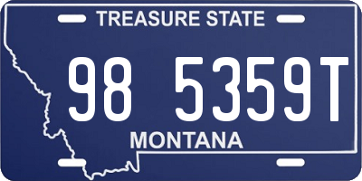 MT license plate 985359T