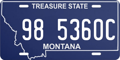 MT license plate 985360C