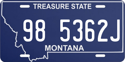MT license plate 985362J