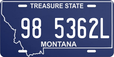 MT license plate 985362L