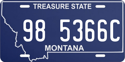 MT license plate 985366C