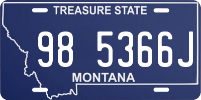 MT license plate 985366J