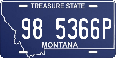 MT license plate 985366P