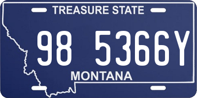 MT license plate 985366Y