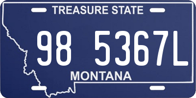 MT license plate 985367L