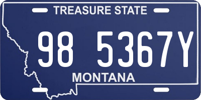 MT license plate 985367Y