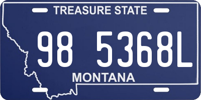 MT license plate 985368L
