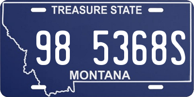 MT license plate 985368S