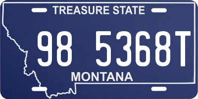 MT license plate 985368T