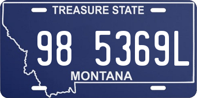 MT license plate 985369L