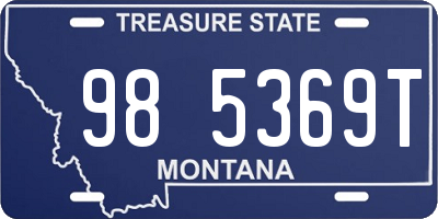 MT license plate 985369T