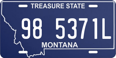 MT license plate 985371L