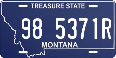 MT license plate 985371R