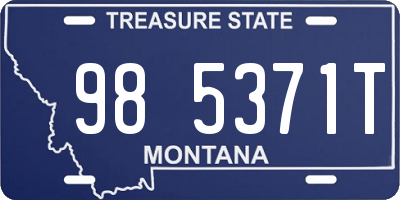 MT license plate 985371T