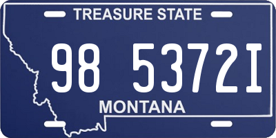 MT license plate 985372I