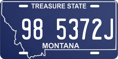 MT license plate 985372J