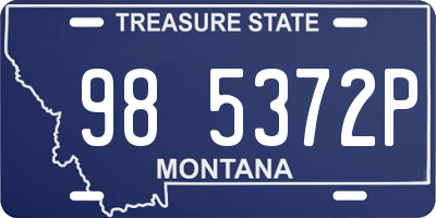 MT license plate 985372P