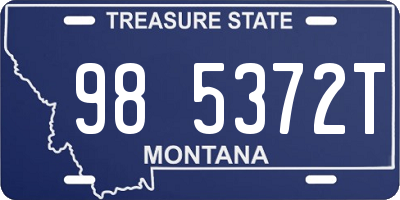 MT license plate 985372T