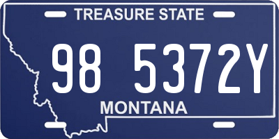 MT license plate 985372Y