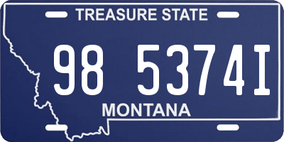 MT license plate 985374I