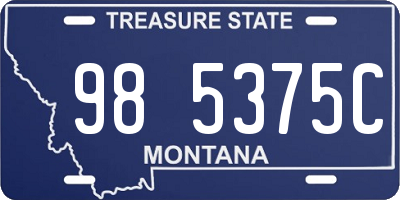 MT license plate 985375C