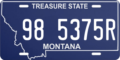 MT license plate 985375R