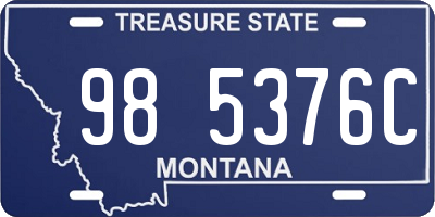 MT license plate 985376C